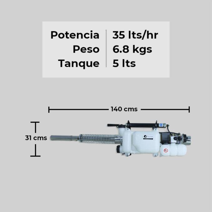 Medidas de Termonebulizador Modelo JV25